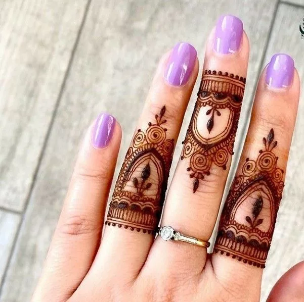 12 Elegant And Unique Finger Mehndi Designs | Ring mehndi design, Finger  mehendi designs, Simple henna tattoo