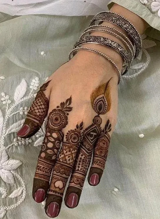 finger mehendi designs 5