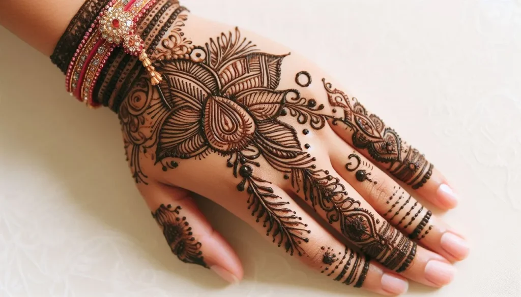 Unique mehndi design for raksha bandhan