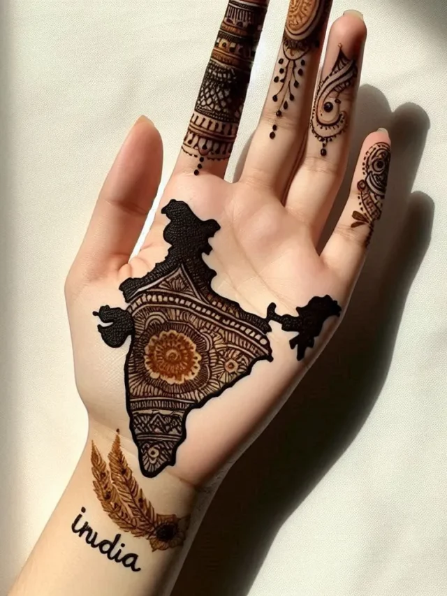 Happy Independence Day Mehndi Design 2024